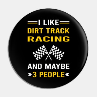 3 People Dirt Track Racing Race Pin