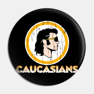 Caucasians New Logo Parody Pin