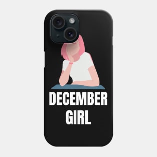 Birthday Gifts for Women December Women December Girl Pink Phone Case