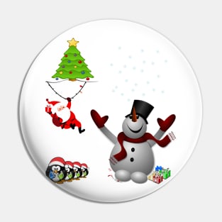 Funny merry christmas and happy new year Pin