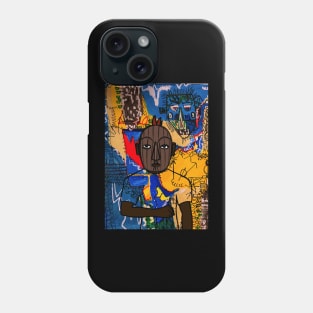 Dark Street Art Male Character with Basic Mask and Dark Eyes Phone Case