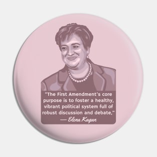 Elena Kagan Portrait and Quote Pin