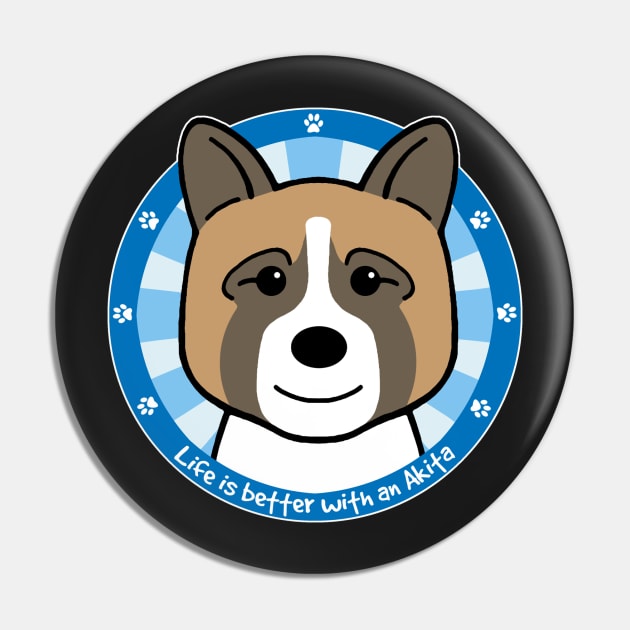 Life is Better With an Akita Pin by AnitaValle