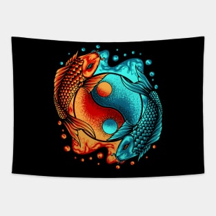 Koi Fish Yin Yang Tapestry