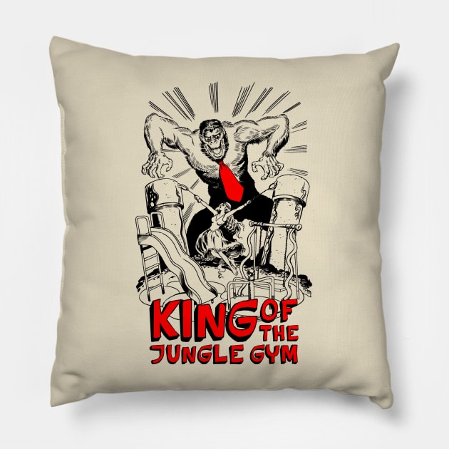 King of the Jungle Gym Pillow by ANTICLOTHESdotCOM