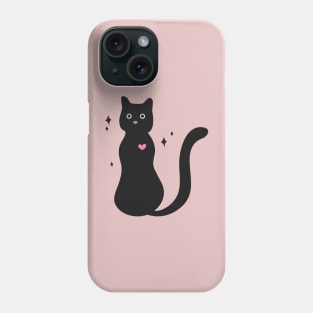 Black Cat Love Phone Case