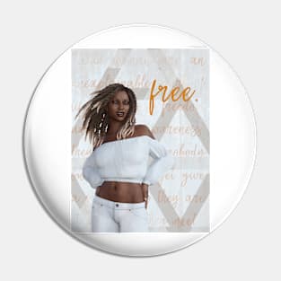 Carefree She (Rectangular Design) Pin