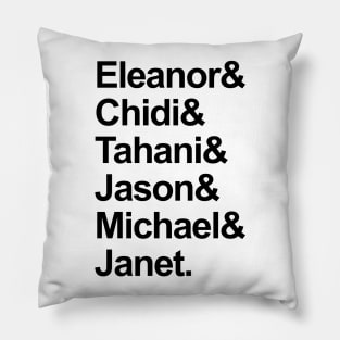 The Good Place Characters List Pillow