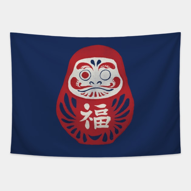 Daruma Doll (だるま) Tapestry by akaneyabushita