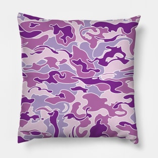 Milky Purple Camo Style Camouflage Pattern Pillow