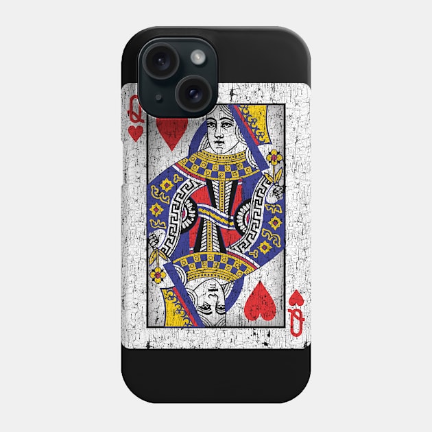 queen of hearts playing card Phone Case by andzoo