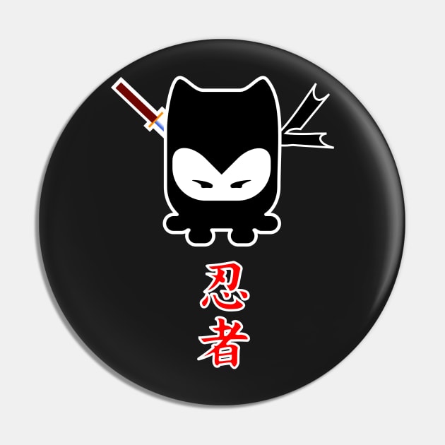 NINJA CAT Pin by KARMADESIGNER T-SHIRT SHOP