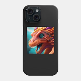 Baby Red Dragon Closeup Face Phone Case