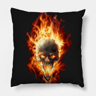 Fire Skull Pillow