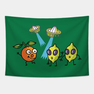 Alien Lemon Tapestry