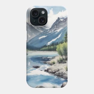 Majestic Peaks: A Glimpse of the Rocky Mountains Phone Case