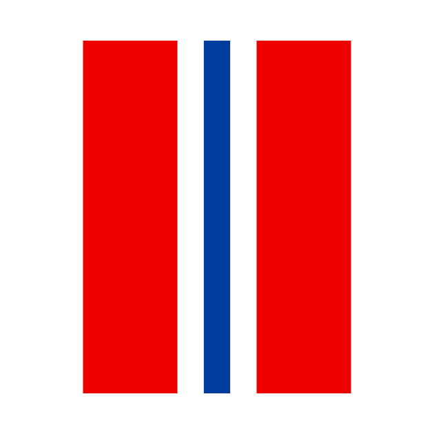 Retro Rangers Vertical Bar Stripes Red, White, Blue by Culture-Factory