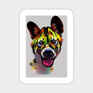 Painteddog Wildlife Canine Beautiful Design Magnet