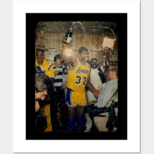 LOS ANGELES LAKERS MAGIC JOHNSON VINTAGE 90s CHAMPION NBA