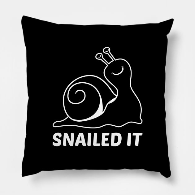 Snailed It Pillow by Cherrific