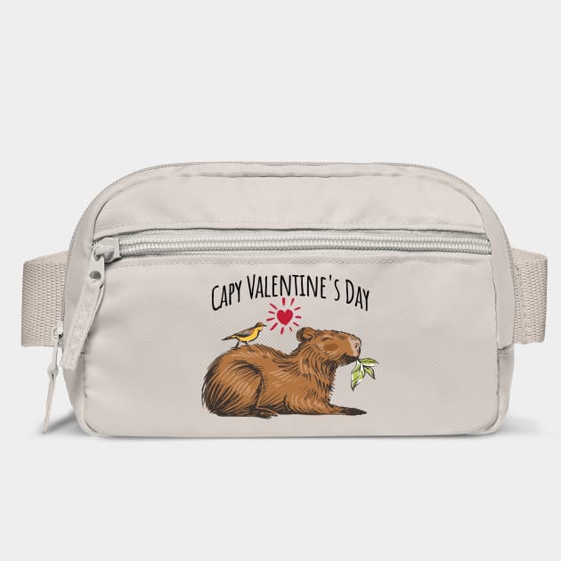 Capy Valentine's Day Adorable Happy Capybara design by Luxinda