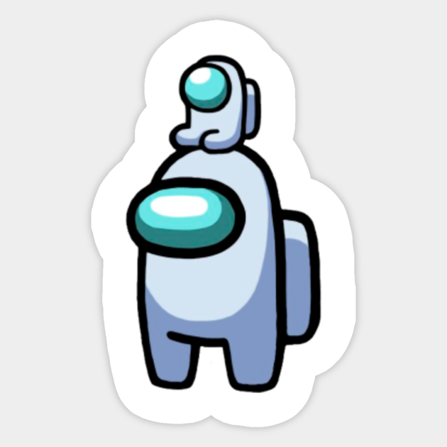 Among Us White With Pet Among Us Sticker Teepublic