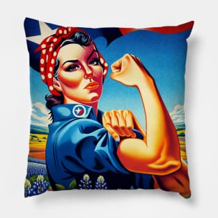 Texas Strong: 'We Can Do It' Independence Day Pillow