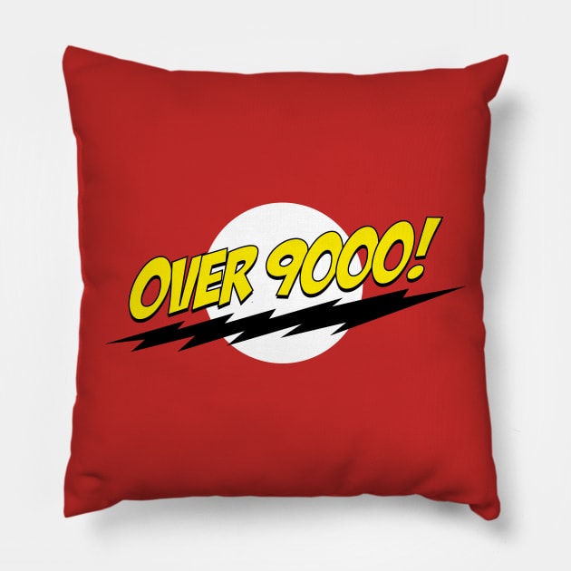 Over 9000! Pillow by bazinga