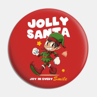 Joyful Elf Christmas Pin