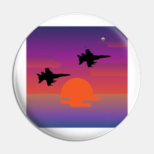 purple sunset planes square Pin