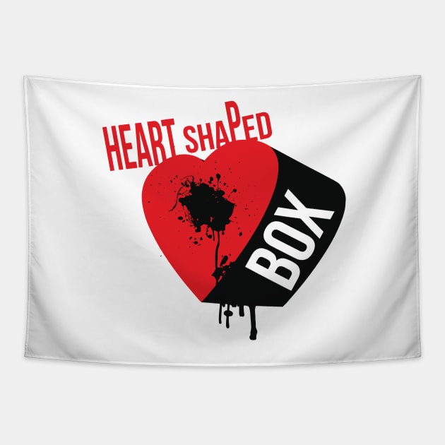 Heart Shaped Box Tapestry by Boulinosaure