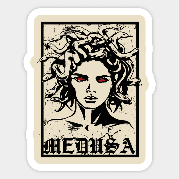 Medusa Gorgon Goddess' Sticker