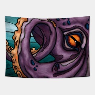 Giant octopus painting Tapestry