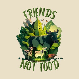 Friends, Not Food Vegan T-Shirt - Show Your Commitment to Animal Rights in Style T-Shirt