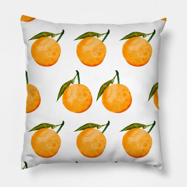 Orange Pattern Pillow by MutchiDesign