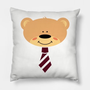 Teddy bear with tie Pillow