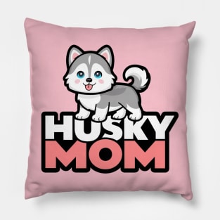 Husky Dog Mom Cute Kawaii Pillow