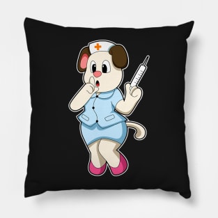 Dog as Nurse with Syringe Pillow