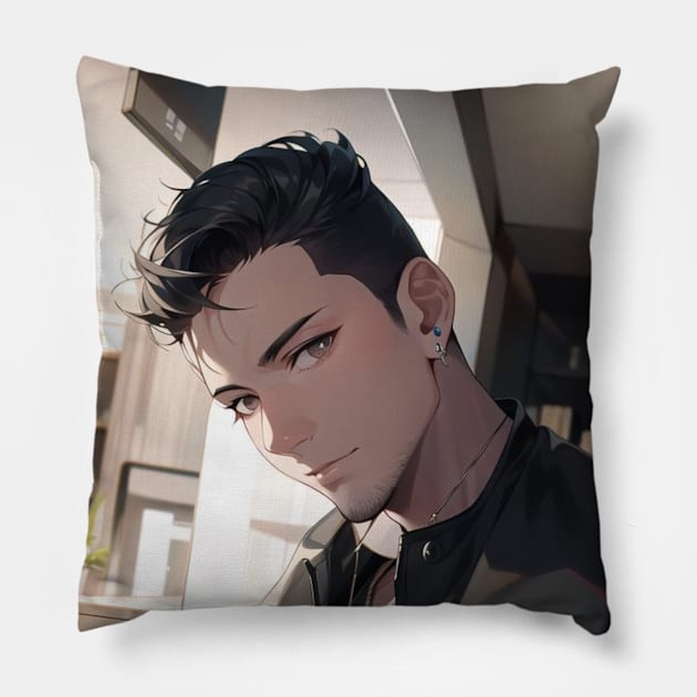 Tristan Dragov Pillow by The Roke's Collective