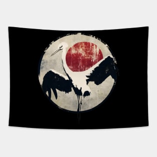 Heron Vintage abstract street art Tapestry