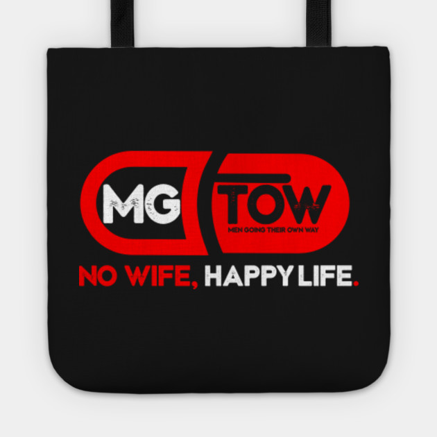 Mgtow T Shirt No Wife Happy Life Red Pill Mgtow Tote