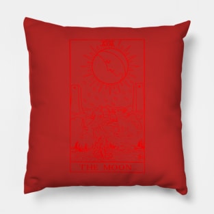 Moon Tarot in red Pillow