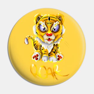 Golden tiger Pin