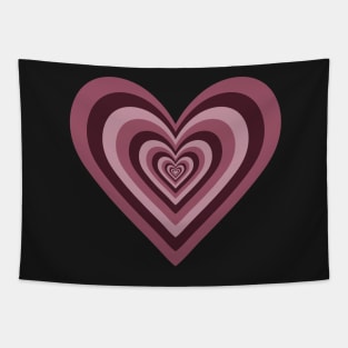 Mauve Expanding Hearts Tapestry