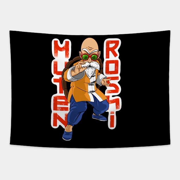 Muten Roshi, the kung fu master of Kame island Tapestry by BrokenSpirit