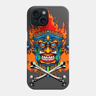 Tiki Mask Illustration 07 Phone Case