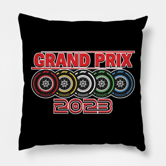 F1 Las Vegas Grand Prix 2023 Pillow by RetroPandora