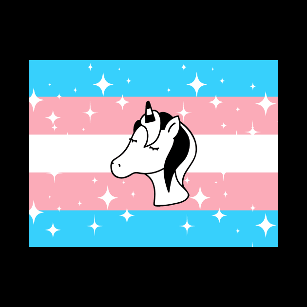 Trans Sparkle Unicorn by elizabethtruedesigns