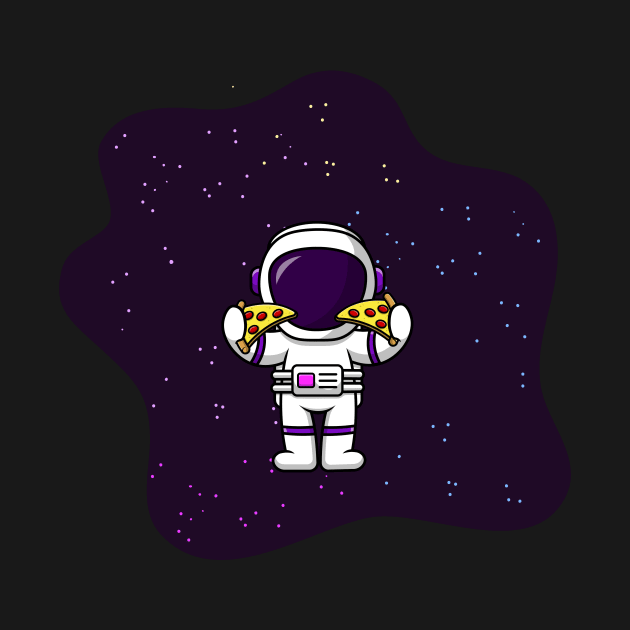 Astronaut Eating Pizza by Bro Aesthetics