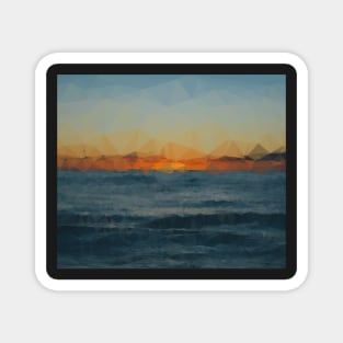 Sunset Over the Ocean Cool abstract gift design Magnet